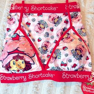 Strawberry Shortcake Bra & Shorts Set Cute Loungewear Size Medium NWT